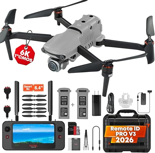 Autel Robotics EVO 2 PRO V3, Son-y 1' CMOS & 12-Bit Image, 6K HDR Video