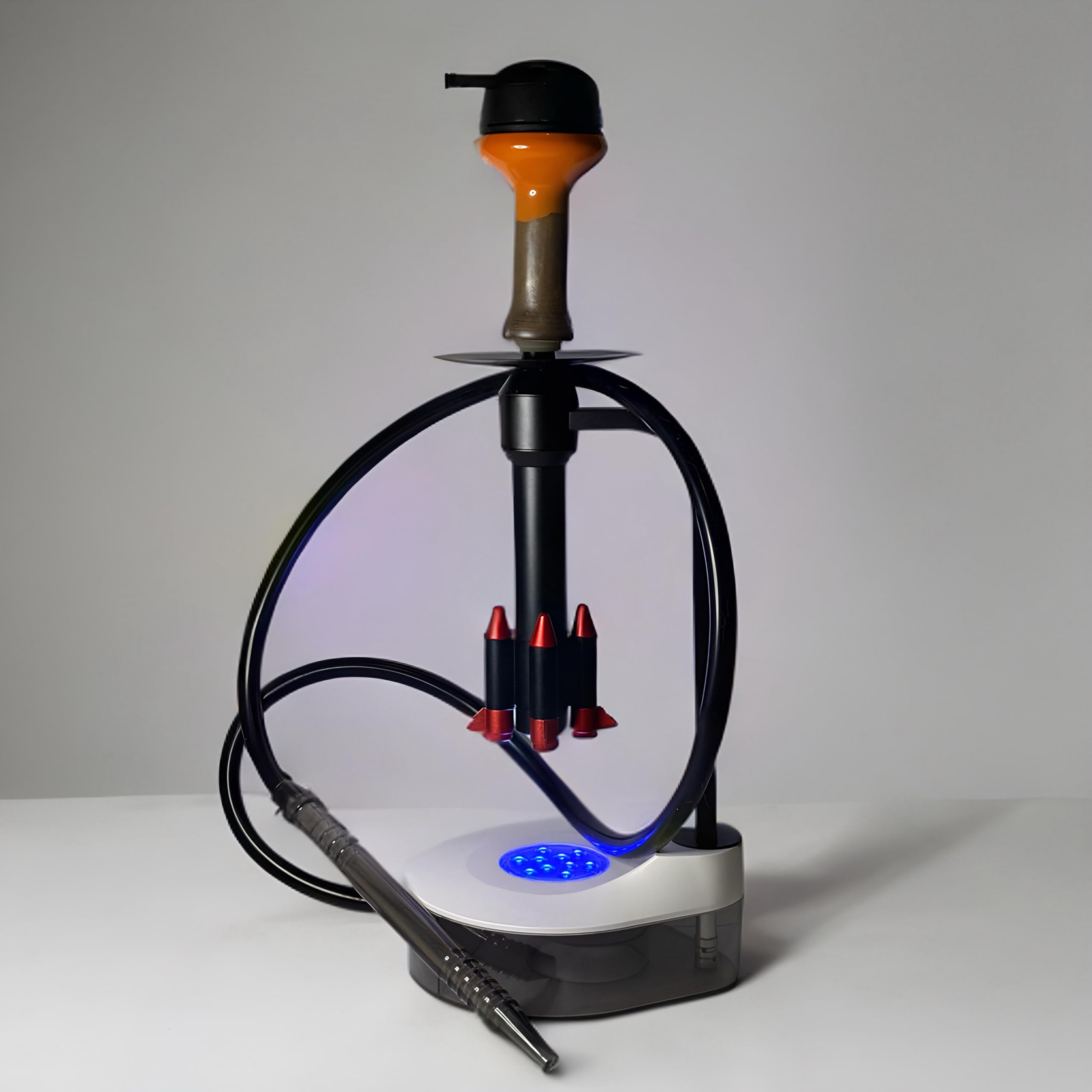 Hookah shisha cohete con kit completo : Cazoleta premium, gestor de calor, manguera 150cm