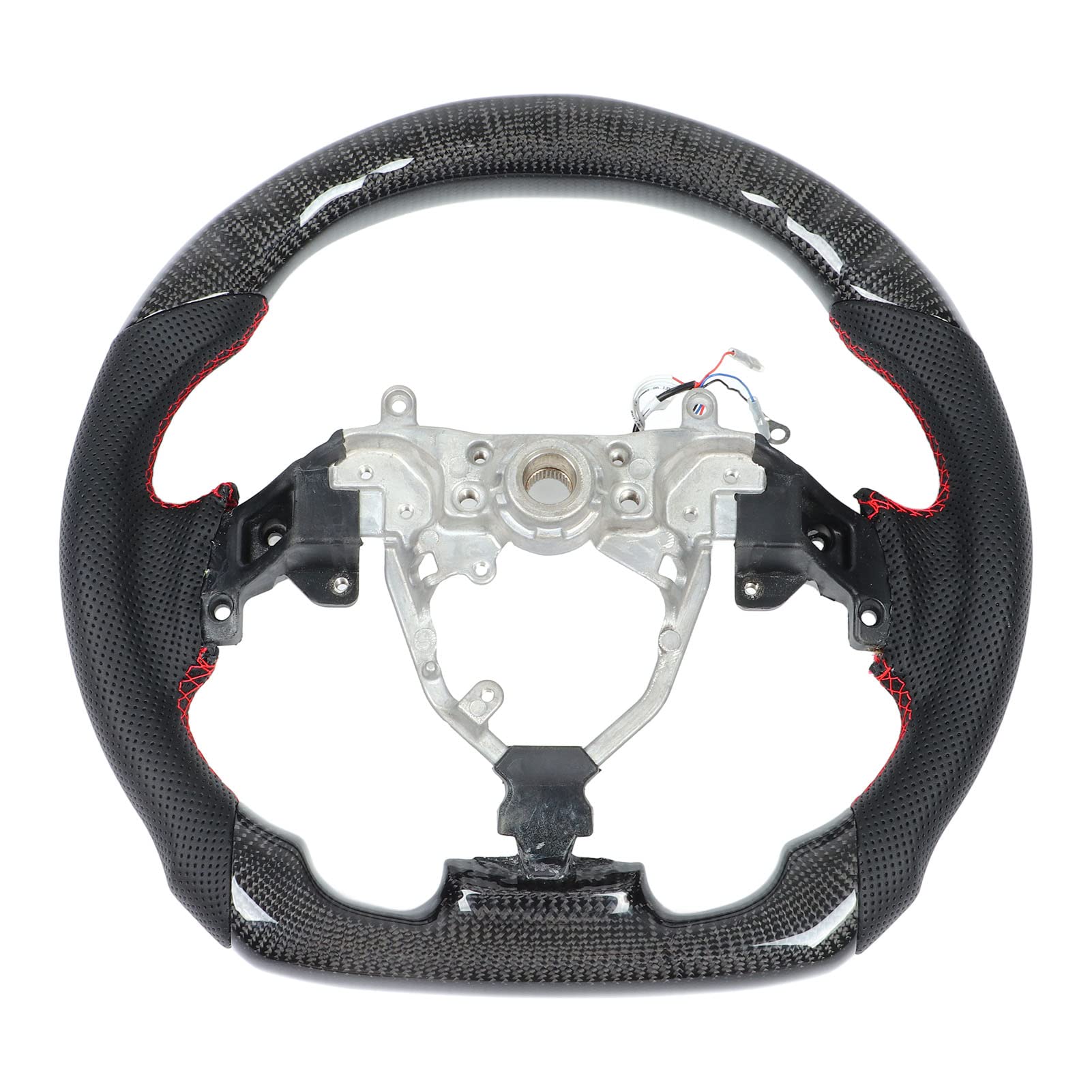 Wymiana Kierownicy LED z Włókna Węglowego z perforowaną skórą 20 Diod LED Zmiany Biegów Płaskie Dno w Kształcie Litery D Bezprzewodowe Złącze OBD2 dla IS XE20 2006 2013