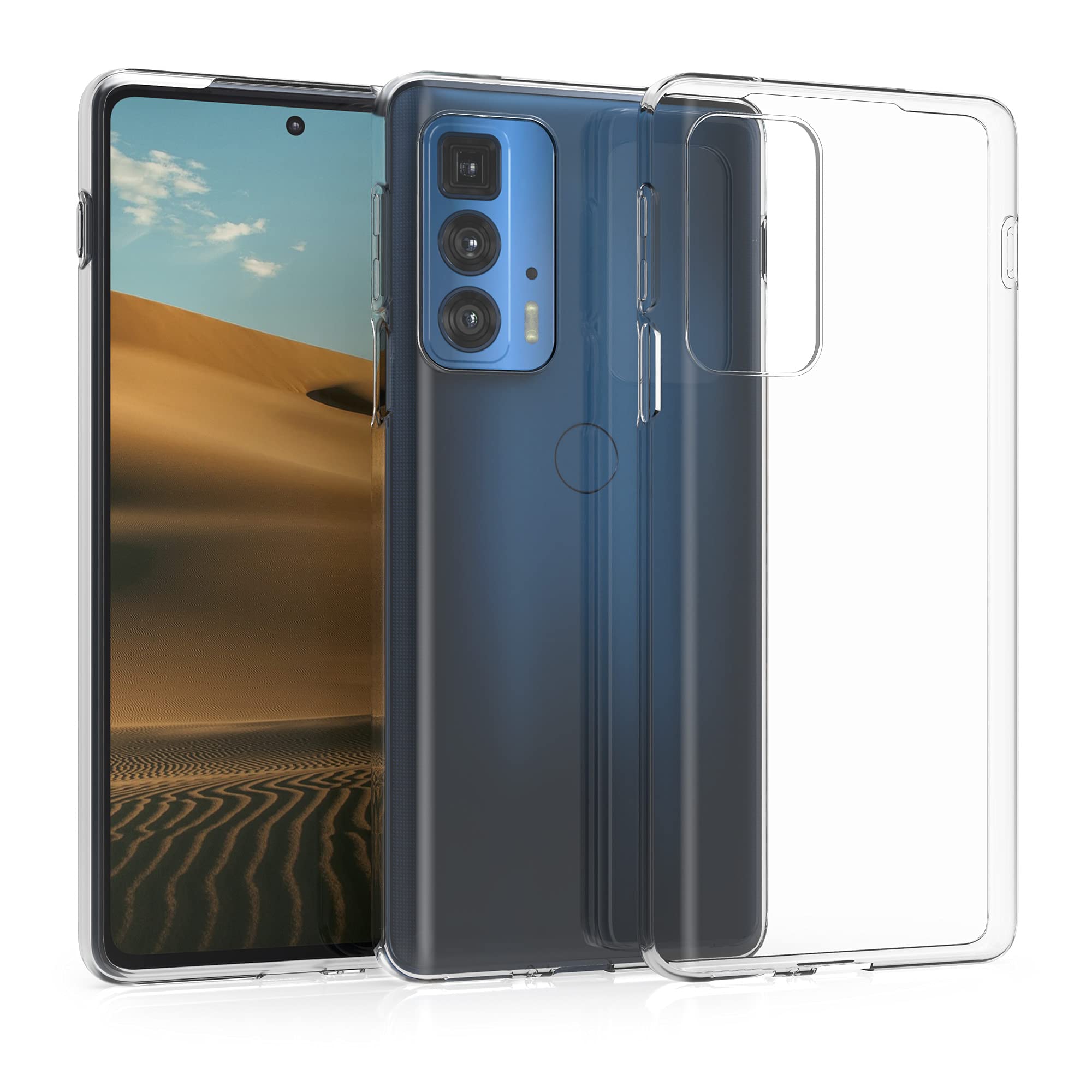 kwmobile Custodia Compatibile con Motorola Edge (2020) Cover - Back Case per Smartphone in Silicone TPU - Protezione Gommata - nero matt