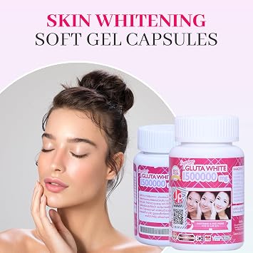 1500000mg for Skin Lightening, Skin Moisturizer, Collagen Stimulator Healthy Blood Circulation | L-Glutathione 30 Softgels (Pack of 3)