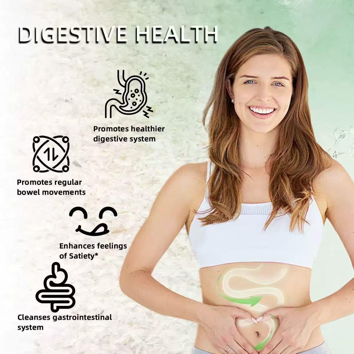 Fibra natural de cáscara de psyllium orgánica para la salud intestinal