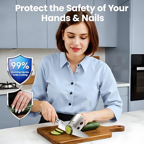 Miniatura 2 de Protecciones de Dedos para Cortar Alimentos, Protege los Dedos y Uñas de las Mujeres, Regalo Ideal para Ella, Mamá o Esposa, 2 Protectores de Dedos