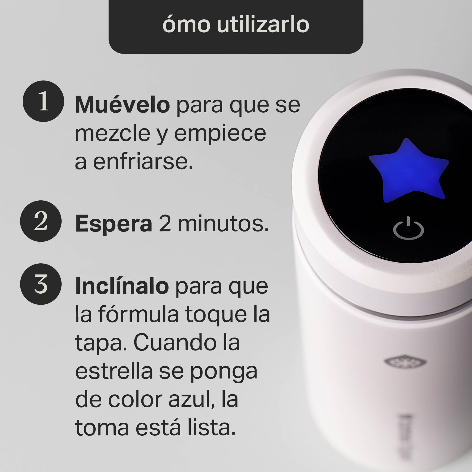 Tommee Tippee Kit Preparador de Biberones PrepGo, Enfría la Toma a la Temperatura Idónea en Dos Minutos, Portátil, Termo Caliente y Frío con Visor de Temperatura