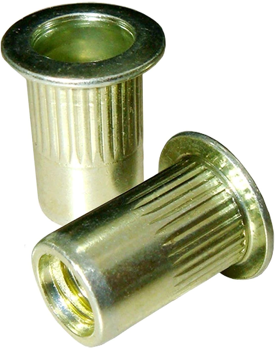 Rivet Nuts Threaded Inserts 25 Pack 1/4-20 UNC Zinc Plated Carbon Steel Insert Nut Rivnut Nutsert Threaded Rivets Insert RIV Nuts Rivet and Thread Threaded Rivet Nutsert Tool Super-Deals-Shop
