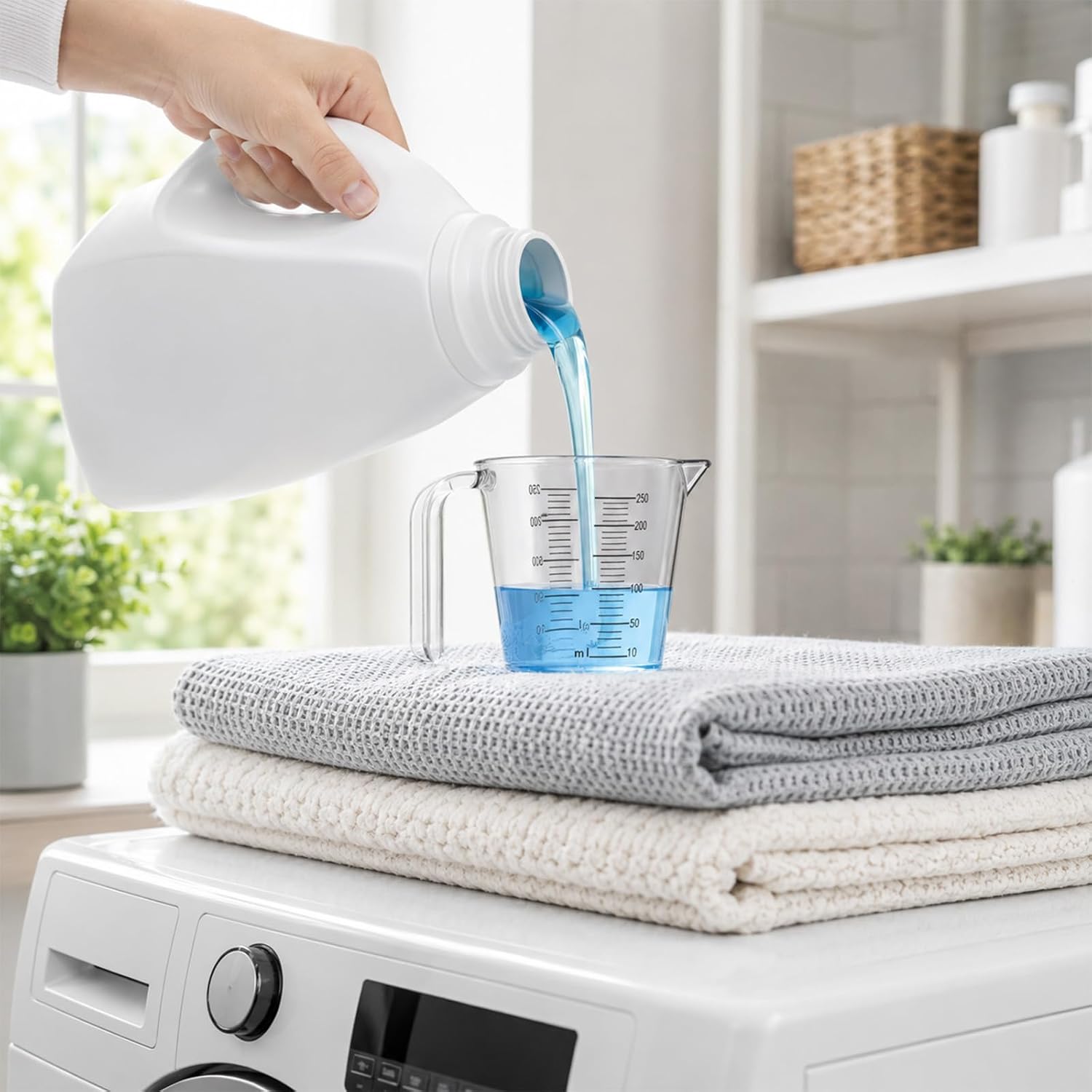 Liquid Measuring Cup 250ml Clear Plastic Measuring Cups Easy-Read ML Scale for Baking Cooking