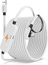 Syntech Link Kabel mit Ladefunktion 6M Kompatibel mit Oculus/Meta Quest 3/3S Zubehör, Quest2/Pro Link Kabel für PC/SteamVR mit erweitertem Ladeport, USB 3.0 A zu C VR Ladekabel