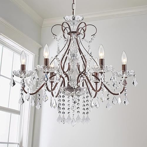 Saint Mossi 6 Light Crystal Chandelier Light Fixture Modern Chandelier