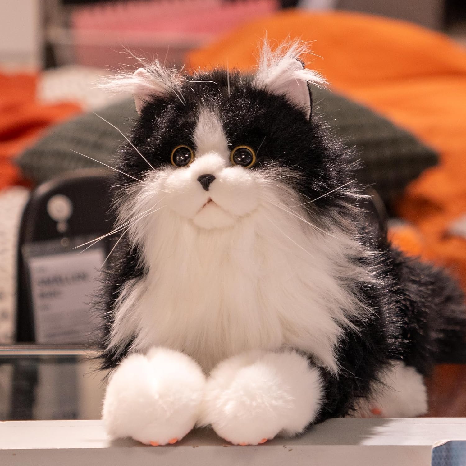 Chongker Handgefertigte Plüschkatze – Realistischer Kuschelbegleiter, 38 Cm, Ragdoll-Design – Tolles Geschenk Für Katzenliebhaber