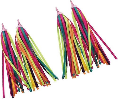 Miniatura 7 de Colorido bicicleta Streamer niñas niños bicicleta borla cinta manillar scooter serpentinas 2 pares 32 bandas Pájaro tropical + orgullo de pavo