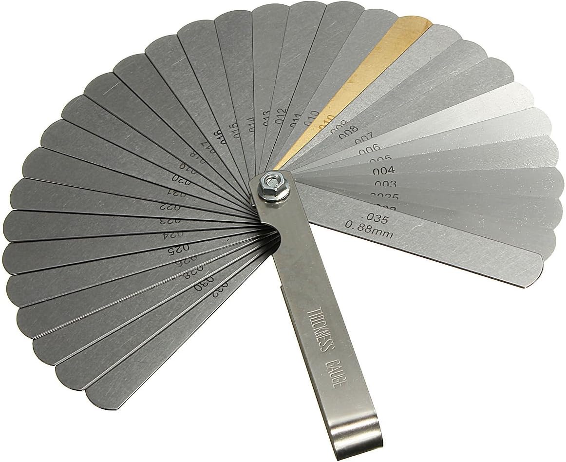 New Laser 2481 Feeler Gauge Set 32 Blades IMP/METRIC with Brass 0.02-1 .00 mm US