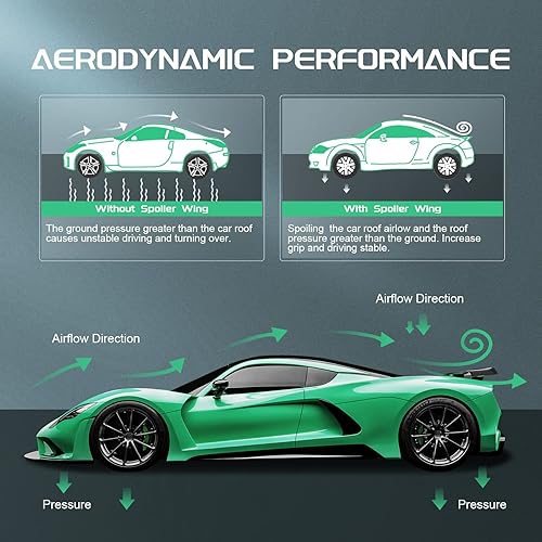 Miniatura 7 de SCITOO Alerón trasero, alerón trasero negro brillante, alerón trasero de fibra de carbono fuerte para 2012-2018 para BMW F30 Serie 3 para Sedan y