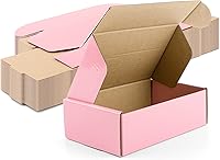 Vista 13 de Golden State Art, Cajas de envío rosadas de 4 x 4 x 2, paquete de 26 cajas pequeñas de cartón corrugado para envío, embalaje, regalos de manualidades