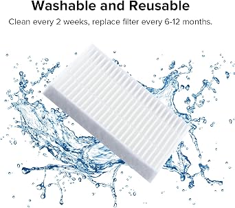 roborock Washable Filter for Roborock Q7M5, Q7M5+, Q7L5, Q7L5+ Robot Vacuum Cleaners (2Pcs), Replacement Washable Filter for Robotic Vacuum
