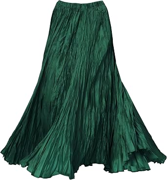 TONCHENGSD Womens Pleated Skirt Elastic Waist A-Line Flowy Maxi Skirts