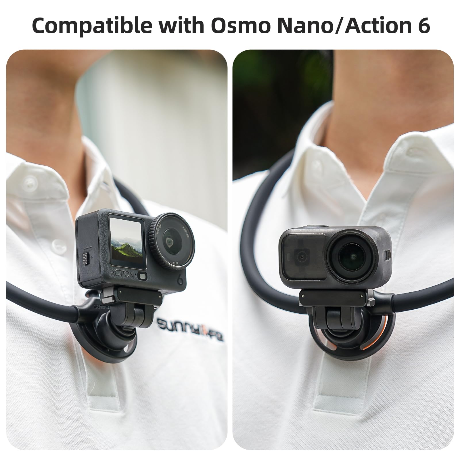 Soporte Cuello for dji Osmo Nano/Action 6, Neck Mount grabaciones en Primera Persona Cámara Soporte Accesorios for dji Osmo Nano/Action 6