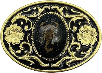 XGALBLA Cool Western Colorful Style stone 3D Scorpion Belt Buckle For Men