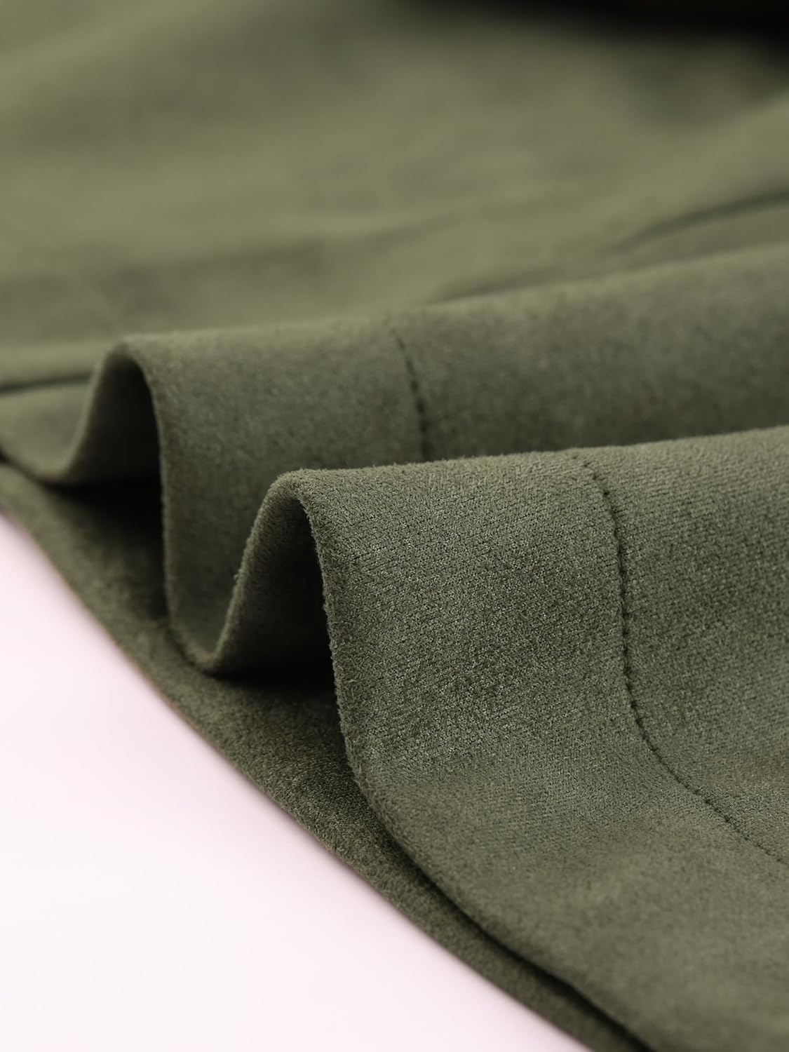 Allegra K Women's Faux Suede Trench Coat Jacket Classic 2023 Fall Winter Double Breasted Overcoat - Image 5