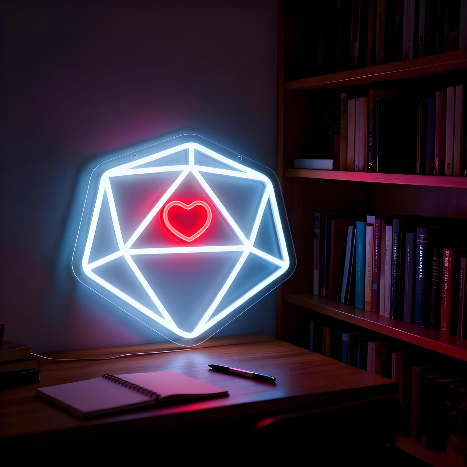 Heart Neon Sign for Wall Decor Light Up Letters Business Led Sign Cute Birthday Party Gifts Led Decorative Night Signs Room Decor Supplies Girls’ Birthday Party Signs for Bar Home Bedroom image 3