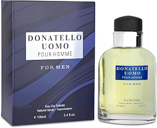 Men’s Cologne Donatello Uomo with Tobacco,Bean and Cedar Eau De Toilette Spray,Long-Lasting Scent Perfume for Men Elegant Bottle - Great Holiday Gift, 3.4 Fl Oz/100 Ml