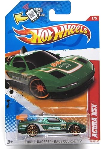 2012 Hot Wheels Thrill Racers - Hipódromo Acura NSX Green #181/247