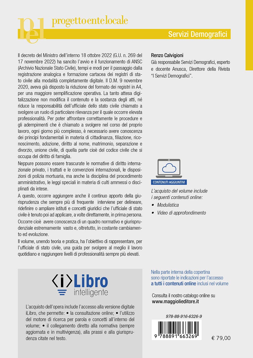 Manuale operativo per lo stato civile. Regolamento e procedure