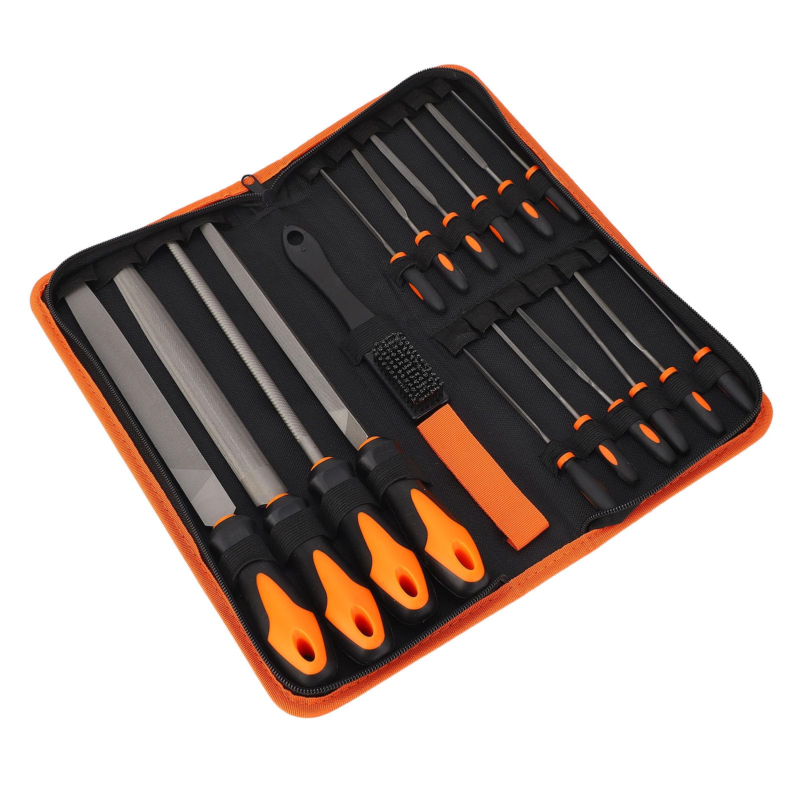 Juego de 18 limas de acero T12, herramienta profesional de limas manuales de metal con limas planas, triangulares y semicirculares de aguja para madera, metal, vidrio y cerámica; i