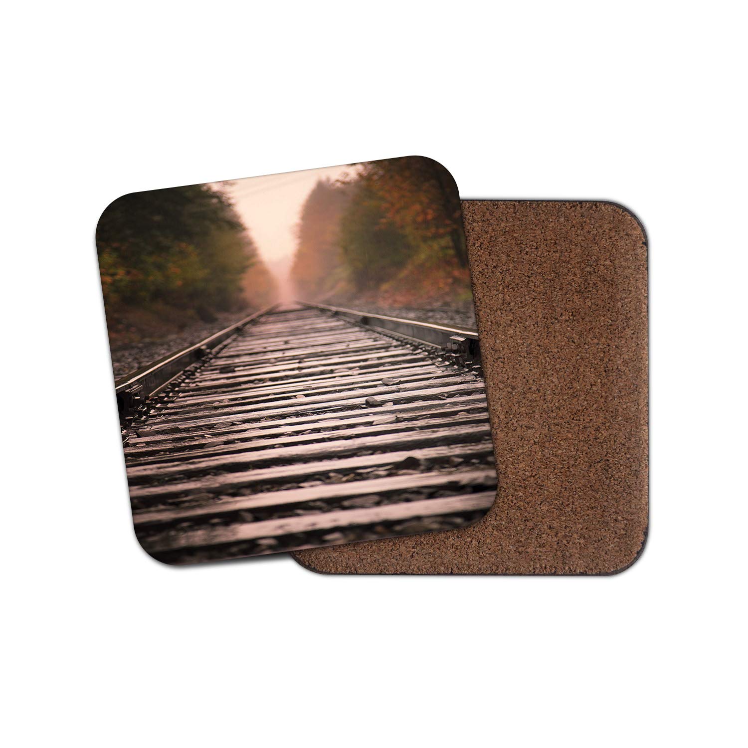 1 x Railway Track Coaster - Train Trains Tracks Dad Transport Fun #8902
