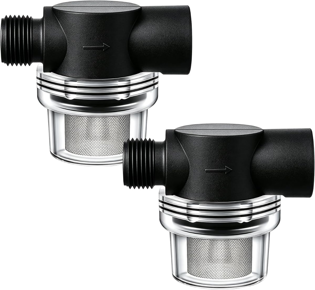 255-213 Water Pump Filter 2 Pack 50 Mesh Stainless | 2 Pieces, 50 Mesh Fine Filtration, Reusable Stainless Steel, For Pumps Pressure Cleaners RV Marine