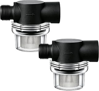 255-213 Water Pump Filter 2 Pack 50 Mesh Stainless | 2 Pieces, 50 Mesh Fine Filtration, Reusable Stainless Steel, For Pumps Pressure Cleaners RV Marine