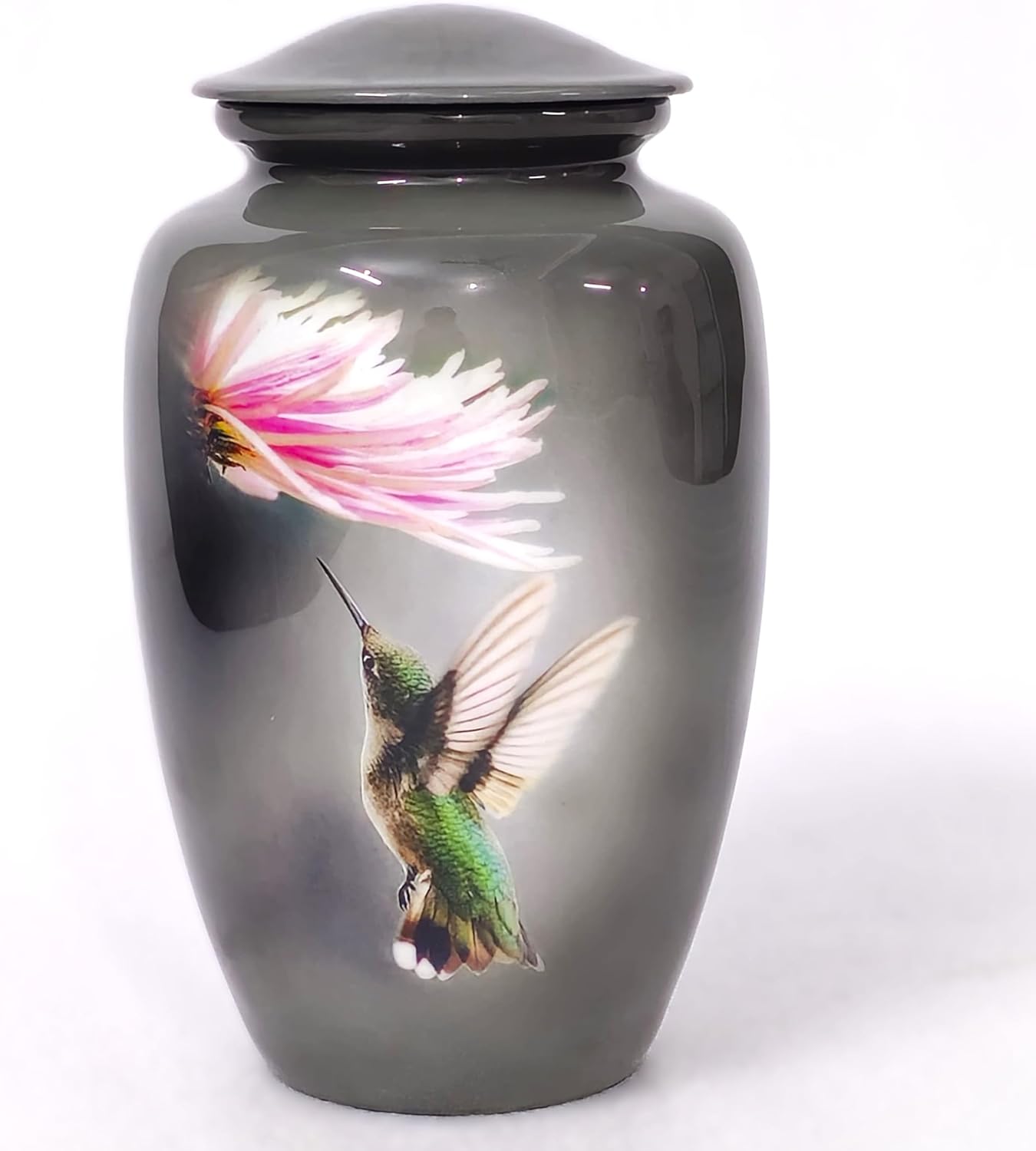 Human Ashes Urn (Standard) – Adult Male Female – Decorative Cremation Urn for Burial & Funeral – Memorial Keepsake for Women & Men – Elegant Design – Secure Closure