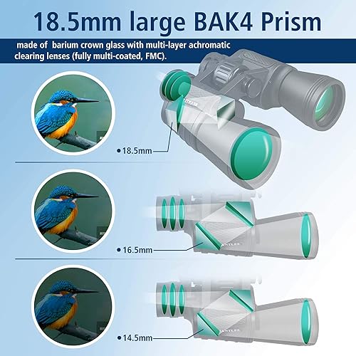 Miniatura 5 de Binoculares de alta potencia de 20 x 50 pulgadas para adultos con visión nocturna con poca luz binoculares impermeables compactos para observación