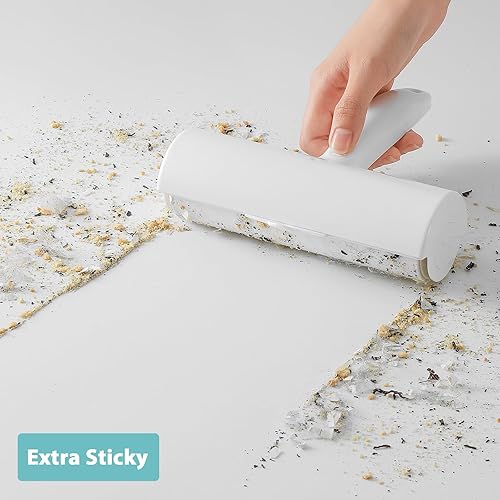 Miniatura 4 de Recambios de rodillo de pelusa de 6.3 pulgadas para pelo de mascotas, repuestos de rodillos adhesivos grandes para ropa de suelo, sofá, cama,