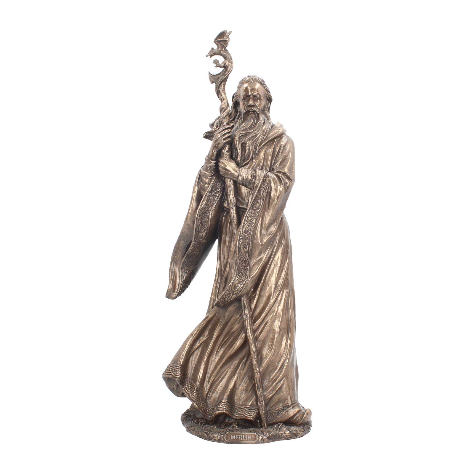 Nemesis Now Merlin - Figura Decorativa de Bronce (53 cm), Color Bronce