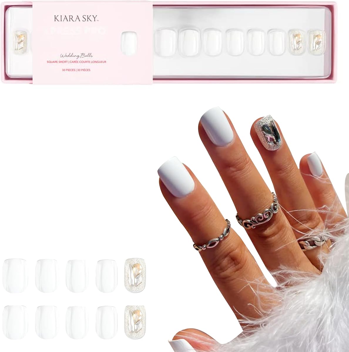 PROFESSIONAL NAILS XPRESS PRO 100% ACRYLIC PRESS ON NAILS (Wedding Bells)