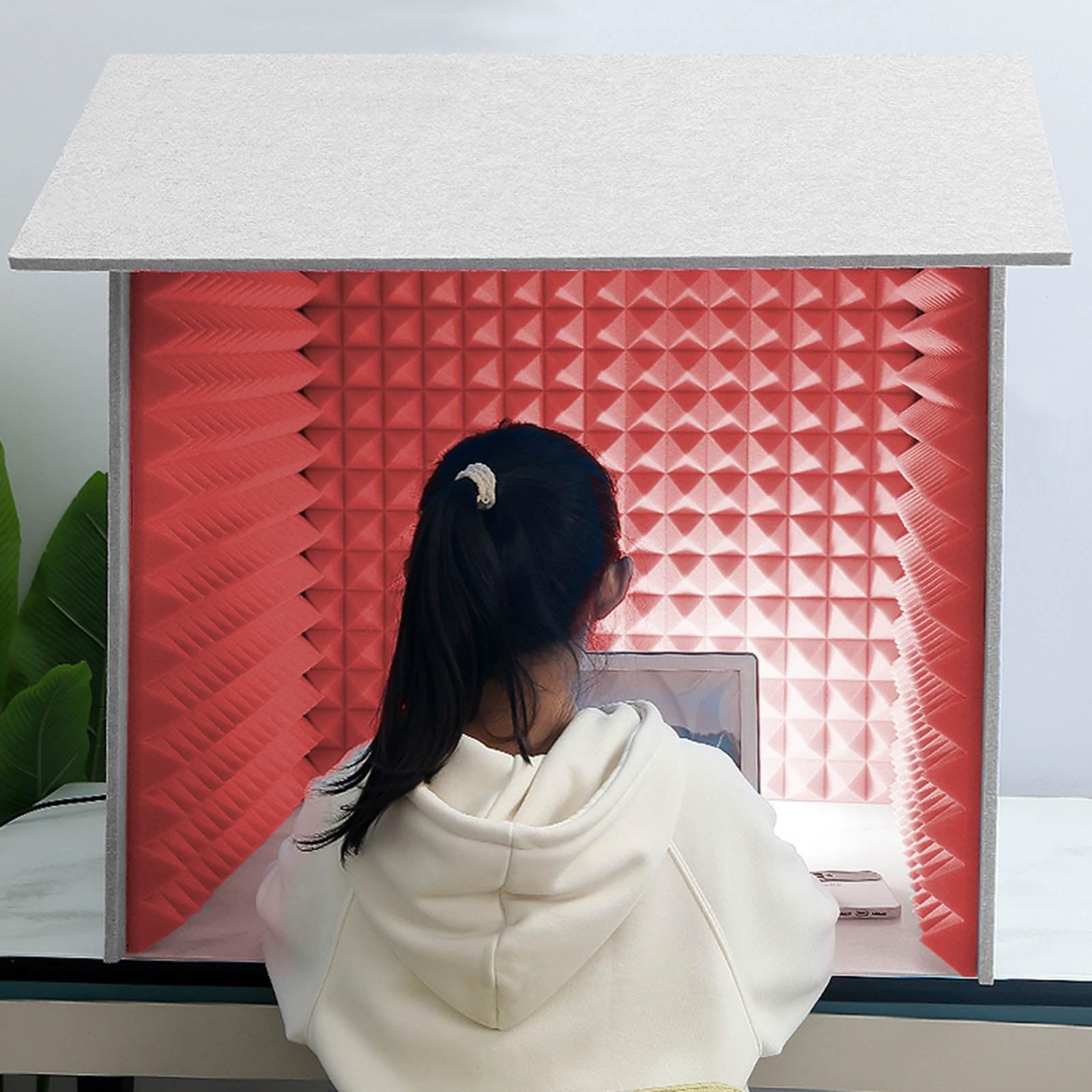 Cabine d'isolation acoustique portable pour microphone et enregistrement home-studio