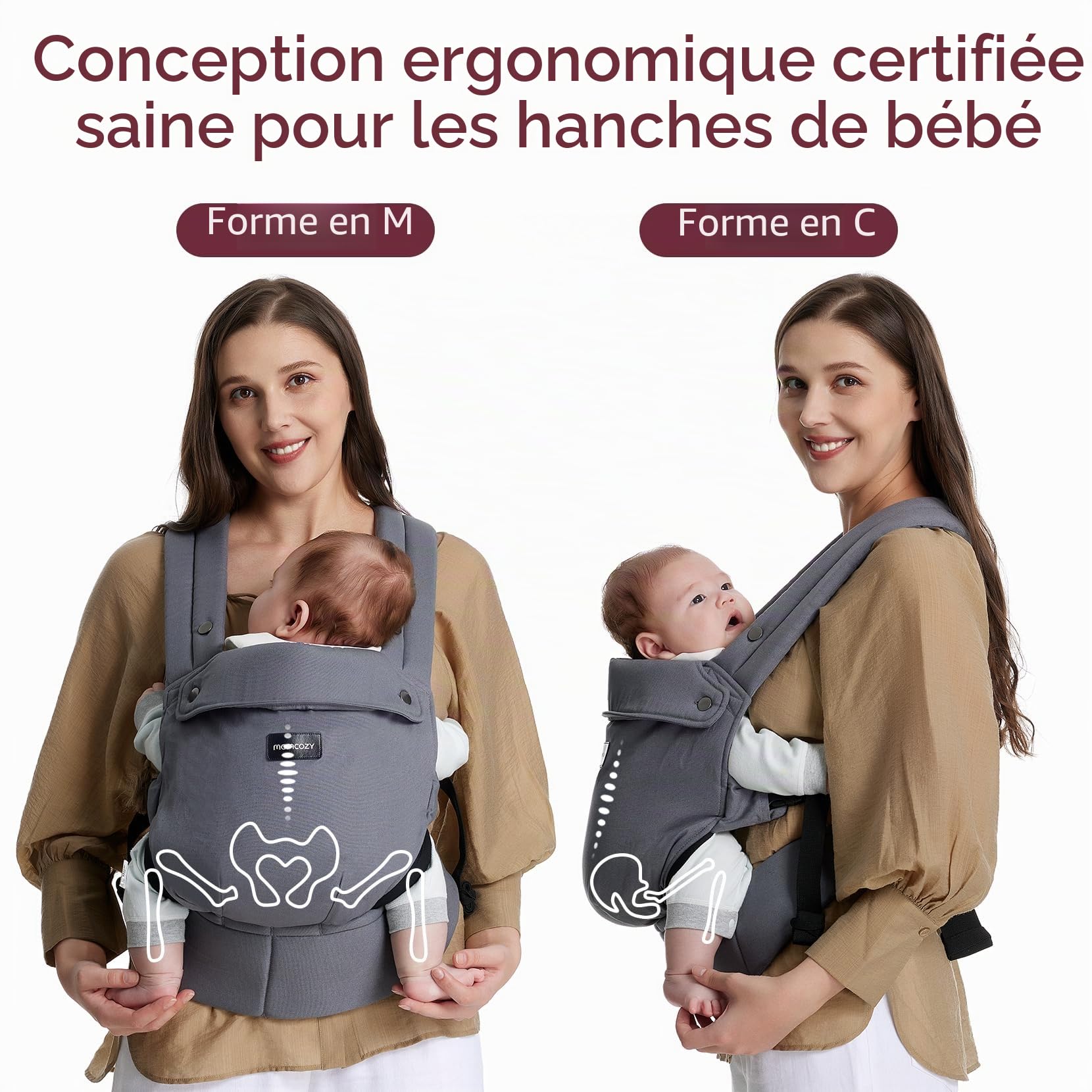 Momcozy Baby Carrier Grey