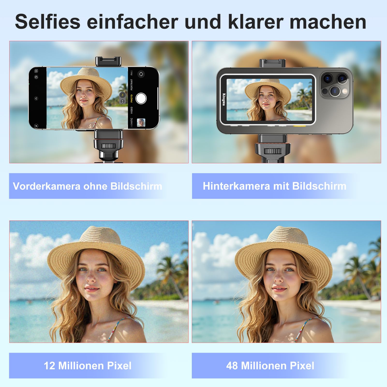 King Ma telefon vlog selfie monitor