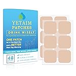YETAIM Recovery Patches for Women Men: 48-Pack Energy Boost Fast Recovery - Day Night Party Support - Apply on Arm Neck Wrist Back for Party Fun Morning Revival - Clear Blue
