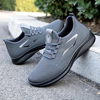Men's Lightweight Sneakers - Breathable Athletic Shoes - Running Basketball Workout Gym