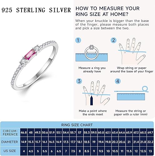 Miniatura 6 de Veshon Anillos de compromiso de plata de ley 925 para mujer, corte radiante, media eternidad, circonita cúbica, anillo de boda, anillos de promesa