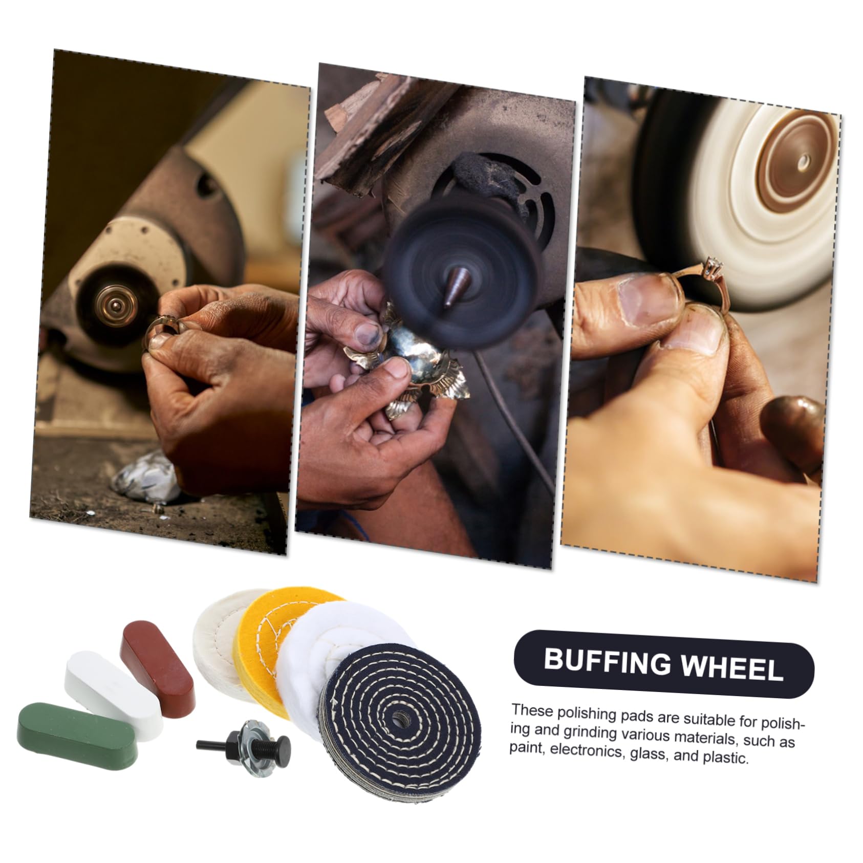 TOPBATHY Disco Lucidante da Banco di Dischi Lucidanti per Trapano Kit di Lucidatura Dischi Lucidanti per Vernice Vetro Plastica e Componenti Elettronici Accessori per Levigatura