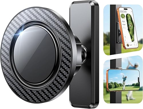 Dawinga Magnetic Golf Cart Phone Holder Mount, Strong Magnet Compatible with MagSafe iPhone and Android, Golf Gifts for Men Women Golfers Dad Mom, Golf Cart Accessories Fits EZGO Club Car Yamaha