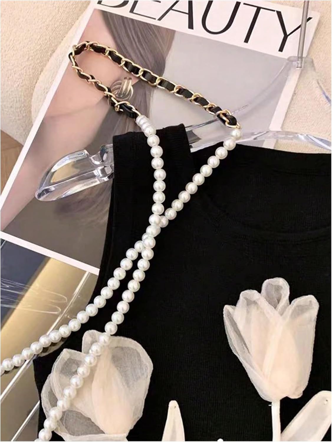 Women's 3D Floral Tank Top Crew Neck Tulip Applique Summer Casual Sleeveless Going Out Tops - Image 2