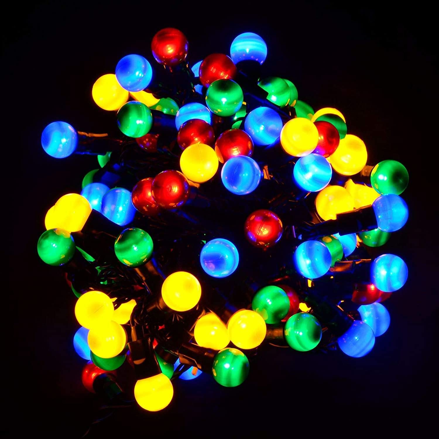 Geezy 100 - Multicolor Outdoor 100 Led Christmas Berry Fairy String Lights With Timer & 8 Modes, Multicolor, Battery Operated