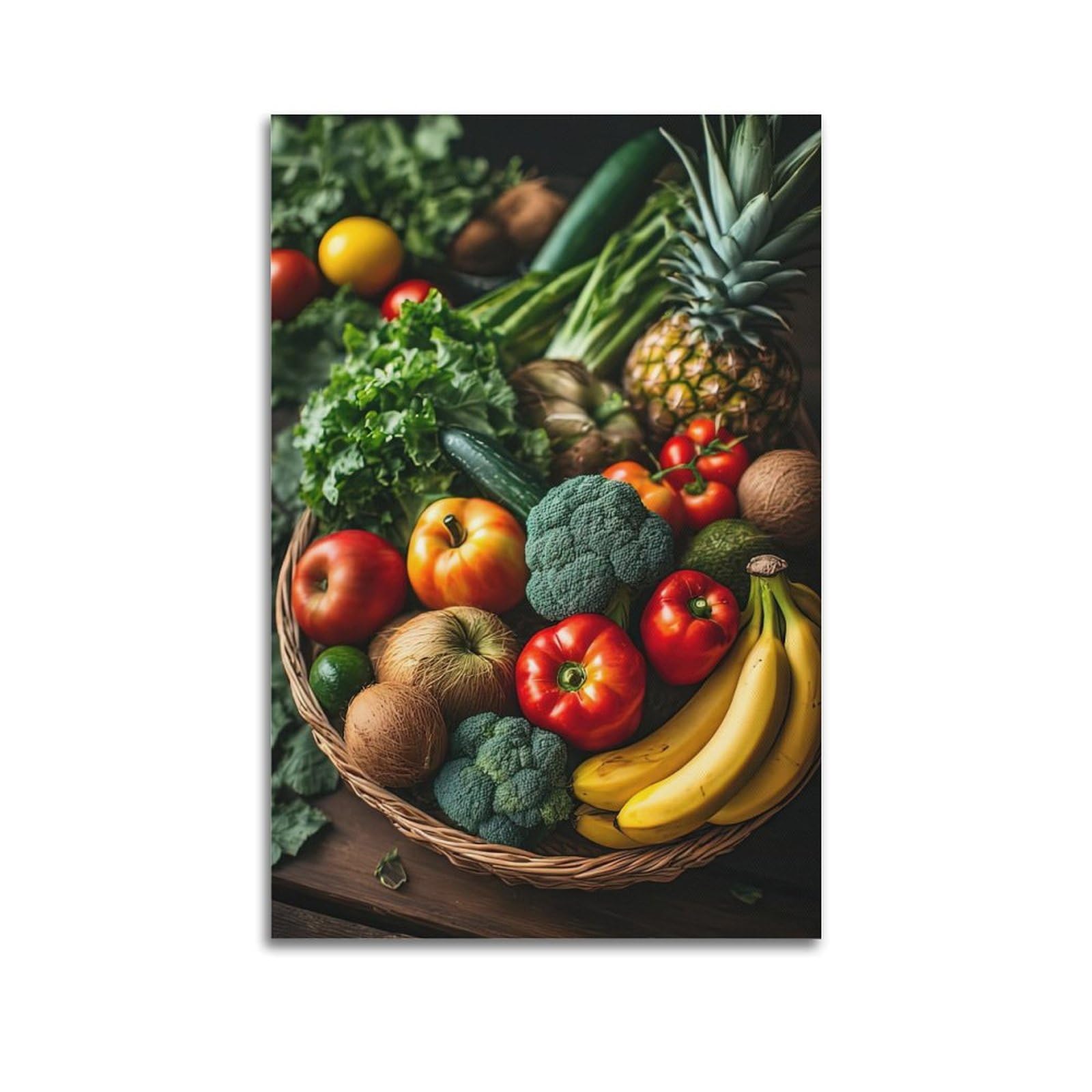 OKAHYS Vegetable Fresh Fruit Poster Health And Fitness Decorative Painting Canvas Wall Artworks Picture 20x30inch(50x75cm)
