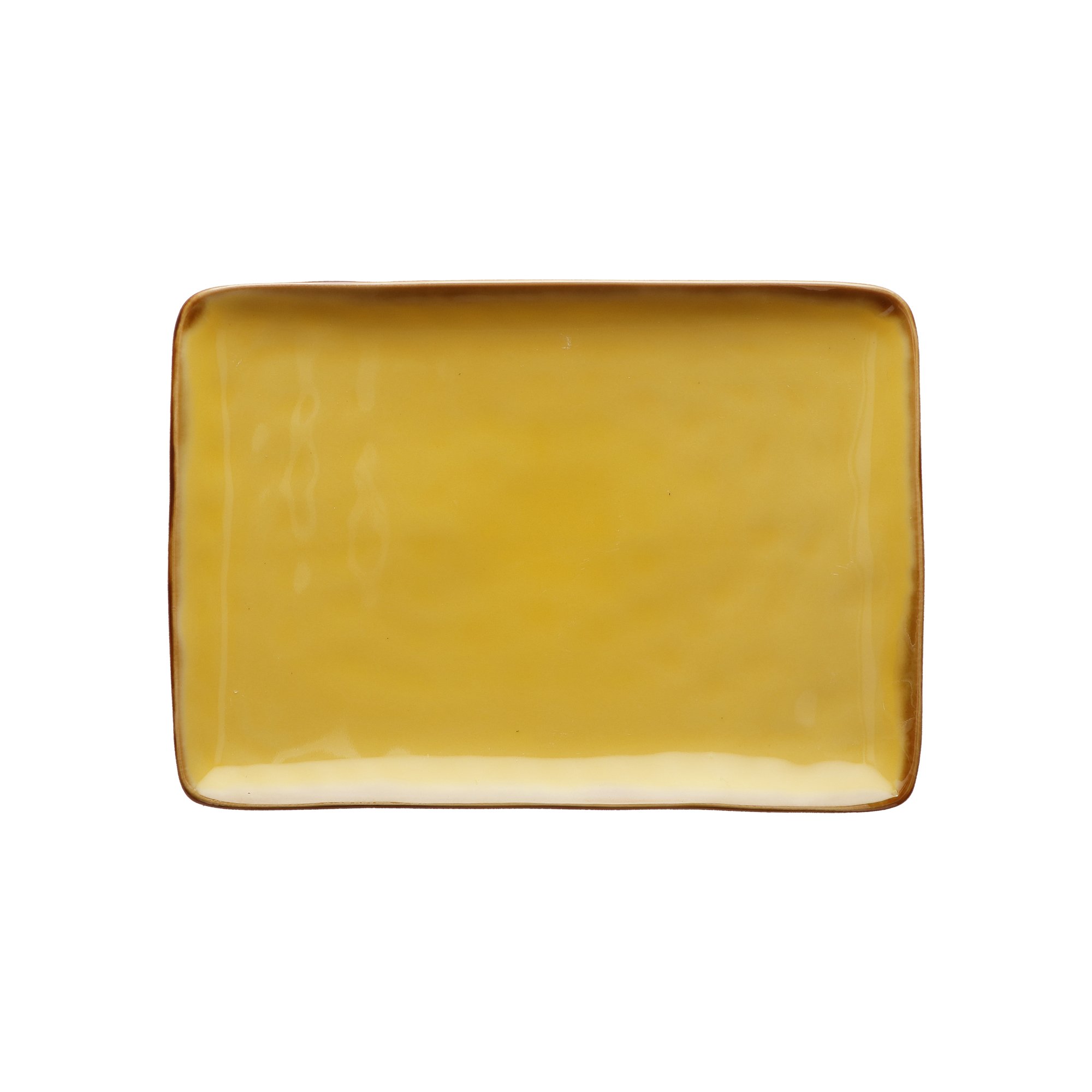 Rose & Tulipani – Rectangular Tray Ocra, Set of 2 – Home Furniture, Kitchen – Concert Gift Idea – Stoneware – Diameter 27; 19 cm