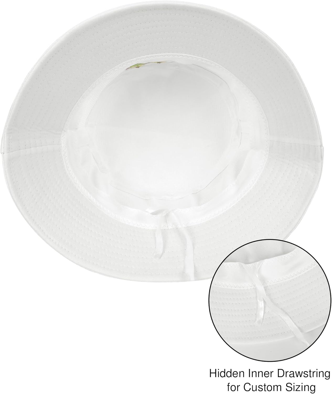 Umeepar Embroidered Bucket Hat Packable Foldable Beach Sun Hat for Women Men (Sunflowers White) - Image 4