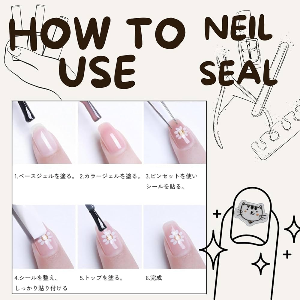 Amazon.co.jp: K-Bom ネイルパーツ シール 犬 エンボス 3D 立体