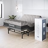 Harmony Adjustable Bed Base, Head and Foot Lift, Massage, Under-Bed Lights, USB, Gel Memory, Zero Gravity Smart Frame - Full + 14 inch Hybrid Spring Matt (Medium Soft)